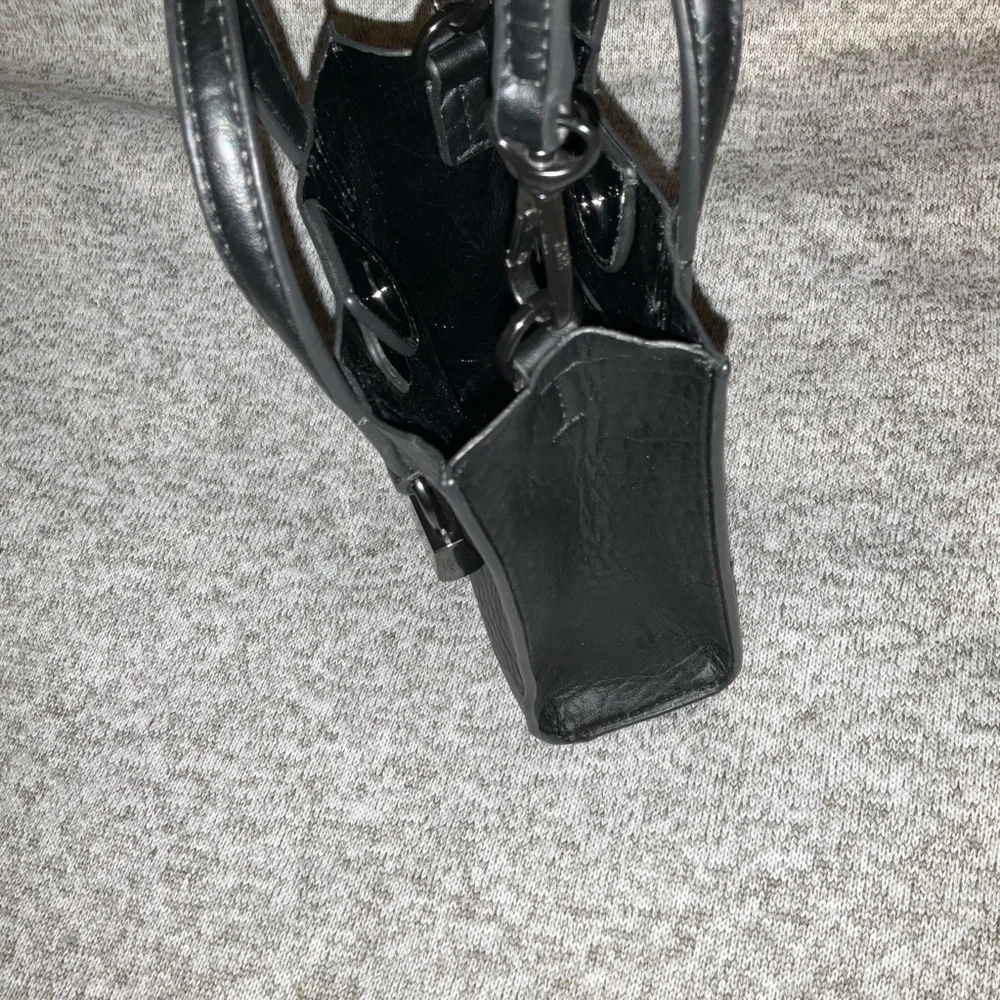 DKNY Maze Mini Crossbody In Black Mini tote Black Faux leather